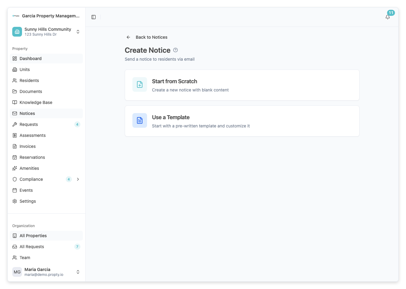 Rich text editor with formatting options