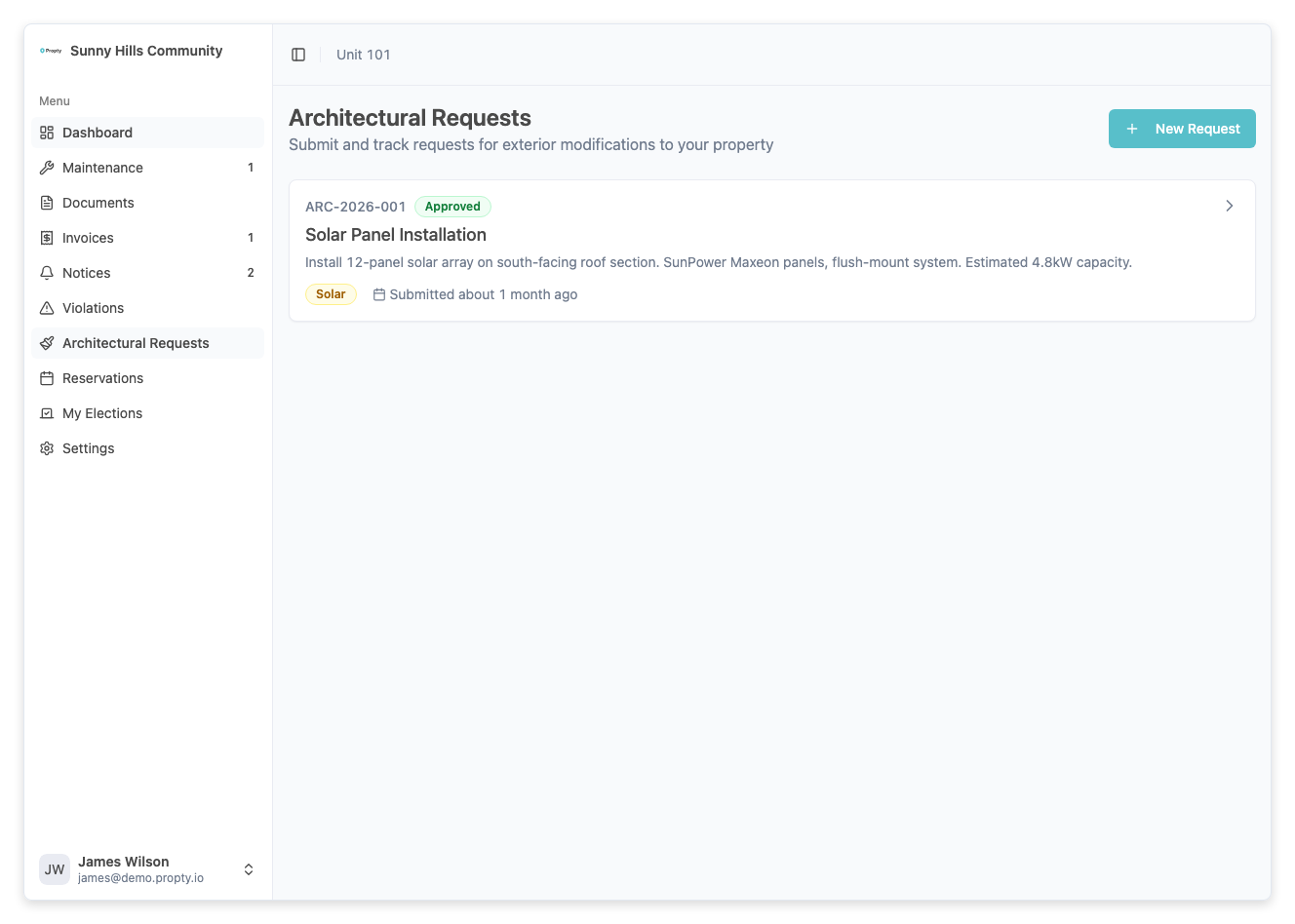 Formulario de envío al ARC