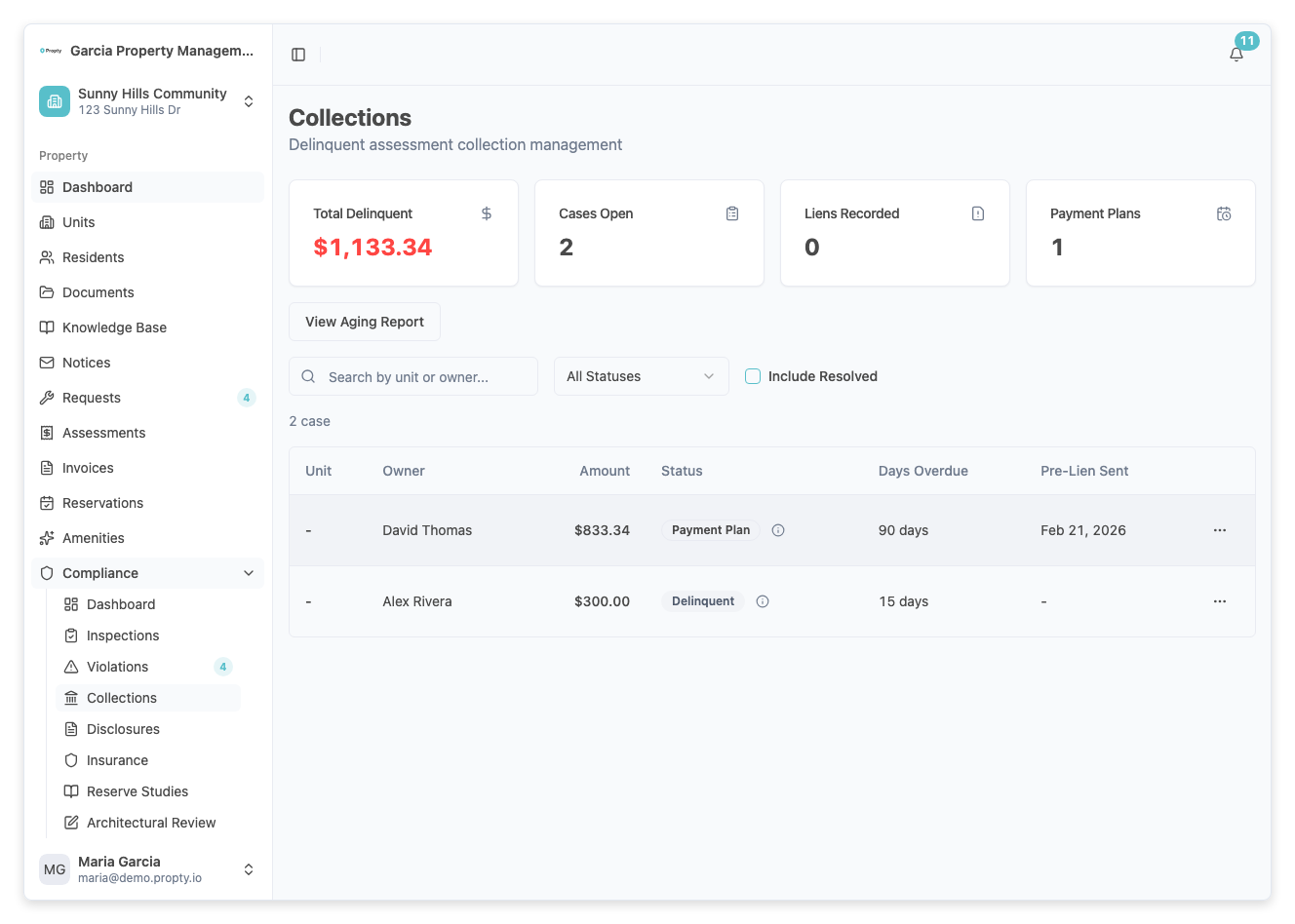 Payment plan schedule showing all installments