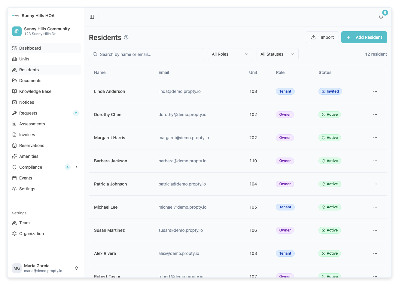 Interrupteur d'envoi d'invitation